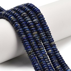 Ляпис-Лазурь Нитки бусины из натурального ляписа-лазури, рондель, 6x2 мм, отверстие : 1 мм, около 164 шт / нитка, 15.24'' (38.7 см)