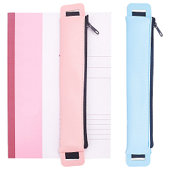 (52) Непрозрачная лаванда 2 шт 2 стили искусственная кожа регулируемый эластичный держатель для ручки, пенал, чехол для ручки, для тетрадей в твердом переплете, журналы, планировщики, разноцветные, 22x4.5 см, 1 шт / цвет