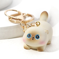 Античный Белый Брелки из смолы, украшения для сумок и кошельков, форма сиамской кошки, старинный белый, 2.5x3.5 см