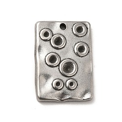 Stainless Steel Color Non-Tarnish 304 Stainless Steel Pendant Rhinestone Settings, Rectangle, Stainless Steel Color, Fit for 0.9mm, 1.2mm, 1.6mm, 2mm, 3mm, 4mm, 6mm Rhinestone, 23x16x3mm, Hole: 1.2mm