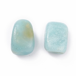 Flower Amazonite Natural Flower Amazonite Beads, Healing Stones, for Energy Balancing Meditation Therapy, Tumbled Stone, Vase Filler Gems, No Hole/Undrilled, Nuggets, 20~35x13~23x8~22mm