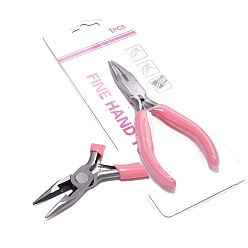 Pink Carbon Steel Pliers, Jewelry Making Supplies, Needle Nose Pliers, Pink