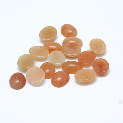 Авантюрин Натуральные красные авантюрные кабошоны, овальные, 10x8x4 мм