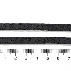 Black Synthetic Lava Rock Dyed Beads Strands, Arrow, Black, 8~9x6~6.5x2.5mm, Hole: 0.7mm, about 54pcs/strand, 14.92''(37.9cm)