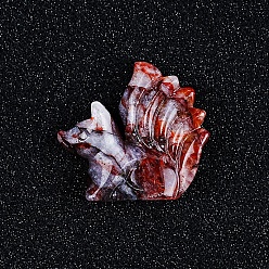 Красный Кварц Натуральный железистый кварц девять хвостов дисплей deocration, Украшения из камня с энергией Рейки, 55x15x50 мм