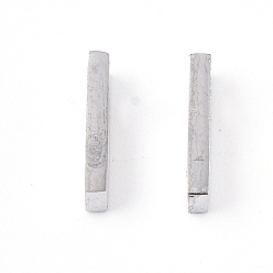 Letter I Anlaufgeschützt 201 Charms aus Edelstahl, Edelstahl Farbe, letter.i, 8x1x3 mm, Bohrung: 1.6 mm