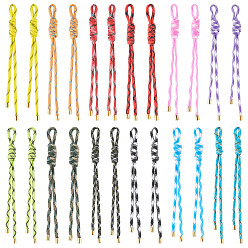Mixed Color 24Pcs 12 Color Polyester Cord Pendant Decorations, Mixed Color, 185mm, 2pcs/color
