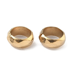 Золотой 304 из нержавеющей стали европейские шарики, бусины с большим отверстием, рондель, ионное покрытие (ip), золотые, 7x3 мм, отверстие : 4 мм