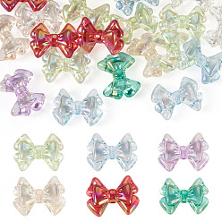 (52) Непрозрачная лаванда 20прозрачные акриловые бусины с УФ-покрытием, радужный, бантом, разноцветные, 22x29x10 мм, отверстие : 2 мм