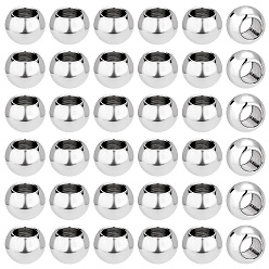 Нержавеющая Сталь Цвет 200 шт. 304 бусины из нержавеющей стали, рондель, цвет нержавеющей стали, 6x4 мм, отверстие : 3.5 мм