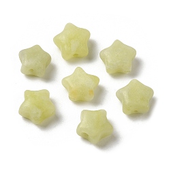Autres Jades Jade xinyi naturel / perles de jade du sud chinois, étoiles, 8.5~9.5x9.5~10x5~5.5mm, Trou: 1~1.2mm