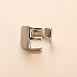 Letter E 304 из нержавеющей стали манжеты кольца, цвет нержавеющей стали, Письмо E, 16 мм, внутренний диаметр: 18 мм