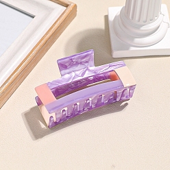 Средняя Орхидея Заколки-когти с уксусной кислотой, прямоугольные, аксессуары для волос для девочек или женщин, средне орхидеи, 45x85 мм