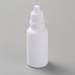 White Plastic Glue Bottles, White, 2.5x7.45cm, Inner Diameter: 0.85cm, Capacity: 20ml(0.68fl. oz)