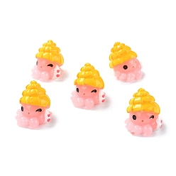 Pink Кабошоны из смолы, серия морских животных, осьминог, розовые, 23.5x22.5x22 мм