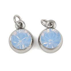 Платина Кулон из циркония, плоские круглые прелести, с целью перехода в кольце, платина, 11x8x5 мм