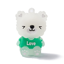 Медведь Пластиковые подвески из ПВХ, для изготовления брелка, Медведь Pattern, 46x31x24 мм, отверстие : 2 мм