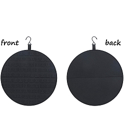 Черный Плоские круглые фетровые настенные значки-броши-органайзеры для демонстрации стендов, чёрные, 40 см