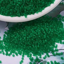 (DB0746) Matte Transparent Green MIYUKI Delica Beads, Cylinder, Japanese Seed Beads, 11/0, (DB0746) Matte Transparent Green, 1.3x1.6mm, Hole: 0.8mm, about 10000pcs/bag, 50g/bag