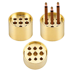 Light Gold Латунный держатель для курильницы, золотой свет, 20x14.5 мм, отверстие: 1.8 мм & 2.5 мм & 3.5 мм, 3 шт