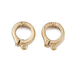 Настоящее золото 24K Застежки-заклепки из латуни, без кадмия и без свинца, реальный 24 k позолоченный, 11x8.5x2.5 мм, отверстие : 1 мм