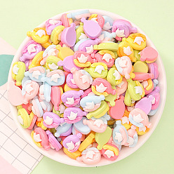 Bottle Непрозрачные кабошоны из смолы, разноцветные, бутылка, 16x10x5.5 мм