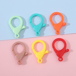 (52) Непрозрачная лаванда Застежки-лобстеры из пластика, застежки на спусковой крючок, разноцветные, 25 мм, 10 OCS / комплект