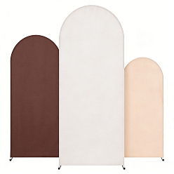 Mixed Color 3Pcs 3 Colors Cloth Arch Background Cover for Wedding Party Decor, Mixed Color, 1200~1800x500~715x2mm, 1pc/color 