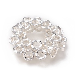 с Покрытием Серебра Гальванические немагнитная синтетический гематит бисер пряди, бусинка кадра, долговечный, круглые кольца, со серебряным покрытием, 12 мм, отверстие : 1 мм, около 32 шт. ~ 34 шт. / нитка, 15.35~16.14 дюйм (39~41 см)