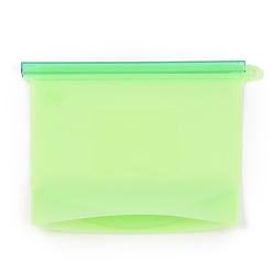 Зеленый газон Многоразовые пищевые силиконовые герметичные пакеты, для маринования еды и фруктов, хлопьев, дорожных принадлежностей, домашней кухни, зеленый газон, 17.5x19.2~23.2x0.6~1.35 см, отверстия: 0.85 cm