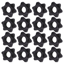 Черный 16шт. ПВХ гаек, поверхность оцинкованная, аппаратные аксессуары, шестиугольник, чёрные, 61.5x55x19.5 мм