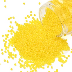 (175F) Translucent Frosted Rainbow Lemon Тохо 11/0 круглые бусины, японский бисер, (175 f) полупрозрачный матовый радужный лимон, 2.2 мм, отверстие : 0.8 мм, Около 5555 шт / 50 г
