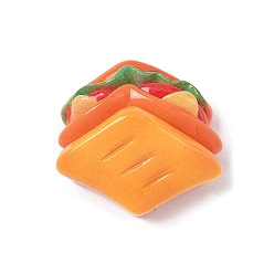 (52) Непрозрачная лаванда Симпатичные кабошоны из непрозрачной смолы, бургер, разноцветные, 25.5x26x13 мм