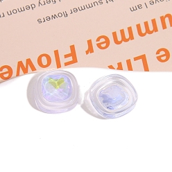 Свет Сапфира Cmолы кабошон горный хрусталь, квадратный, света сапфир, 23x23 мм