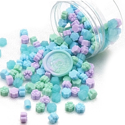 Turquoise Sceller les particules de cire, pour cachet de cachet rétro, impression de patte de chat, turquoise, case: 61x59 mm, 200 pcs / boîte