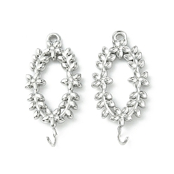 Нержавеющая Сталь Цвет Не тускнеет 304 подвески-соединители из нержавеющей стали, овальные венки, цвет нержавеющей стали, 25.5x12x1.5 мм, отверстие : 1.4x2.5 мм