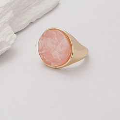 Плоский Круглый Геометрические нерегулярные вогнутые регулируемые кольца из цинкового сплава, золотые, плоско-круглые