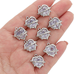 Сердце Платинового сплава смолы подвески, для ювелирных украшений своими руками, сердце, 16x17 мм