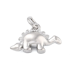 Платина Латунные подвески, динозавр прелести, стойки покрытие, без свинца и без кадмия, долговечный, с целью перехода в кольце, платина, 9x15.5x4.5 мм, отверстие : 3.4 мм