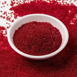 (RR141) Transparent Ruby Миюки круглые бусины рокайль, японский бисер, (rr 141) прозрачный рубин, 15/0, 1.5 мм, Отверстие : 0.7 мм , около 27777 шт / 50 г