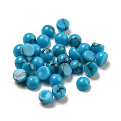 Synthetic Turquoise Dyed Handmade Synthetic Turquoise Cabochons, Half Round, 2x1mm