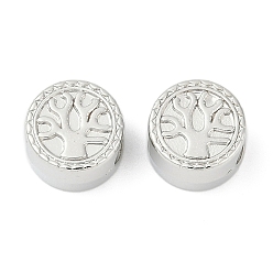 Платина Ccb пластиковые европейские бусины, бусины с большим отверстием, дерево, платина, 10x10.5x6.5 мм, отверстие : 4.5 мм