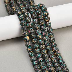 Натуральный Агат Природный агат бисер нитей, окрашенные, баррель, 10x9 мм, отверстие : 1.2 мм, около 48 шт / нитка, 14.96'' (38 см)