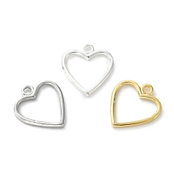(52) Непрозрачная лаванда Латунь прелести, долговечный, сердце, разноцветные, 11.5x10x1 мм, отверстие : 1.2 мм