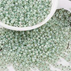 (RR2354) Silverlined Light Moss Opal MIYUKI Round Rocailles Beads, Japanese Seed Beads, (RR2354) Silverlined Light Moss Opal, 8/0, 3mm, Hole: 1mm, about 2111~2277pcs/50g