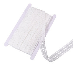 Белый Цветочный узор хлопковая вышивка кружевная лента, кружевной отделкой, с картонной карточкой, белые, 3/4 дюйм (19 мм), около 16.00 ярдов (14.63 м) / комплект