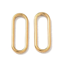 Настоящее золото 18K 304 нержавеющей стали связывающий кольца, овальные, ионное покрытие (ip), реальный 18 k позолоченный, 15x6x1.2 мм, внутренний диаметр: 13x3.8 мм