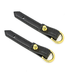 Черный Застежки-подвески из сплава и микрофибры, аксессуары для сумок своими руками, золотые, чёрные, 92x13 мм
