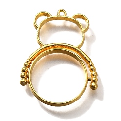 Золотой Подвесные подвески из сплава, для diy уф смолы, эпоксидная смола, без кадмия, без никеля и без свинца, медведь, золотые, 35x26x3.5 мм, отверстие : 1.5 мм