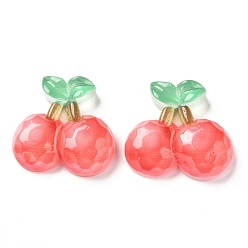 Красный Кабошоны из смолы, вишня, красные, 20x21x6 мм